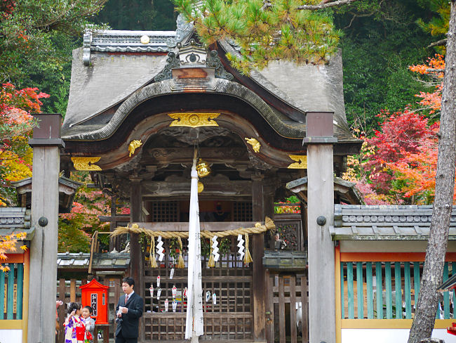 　ここが、鍬山神社の本殿です。文化１１年（１８１４年）の建造です。　